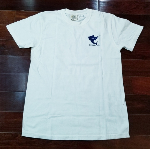 Lucy Buffett's Lulu's Destin Florida Saltwater Game Fishing T-Shirt Adult Small - Picture 2 of 4
